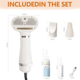 6 in 1 Dog Cat Steam Brush with Dryer - Pet Grooming Spray Brush for Shedding, Drying, Massaging, Deodorizing